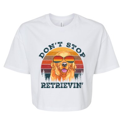 Dont Stop Retrieving Retro Golden Retriever Gift Bella+Canvas Jersey Crop Tee