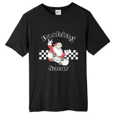 Dashing Snow Retro Christmas Tall Fusion ChromaSoft Performance T-Shirt