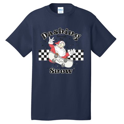 Dashing Snow Retro Christmas Tall T-Shirt