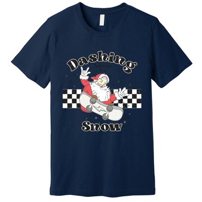 Dashing Snow Retro Christmas Premium T-Shirt