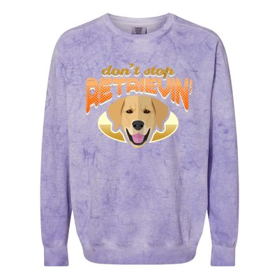 Dont Stop Retrievin Dog Lover Golden Retriever Funny Gift Colorblast Crewneck Sweatshirt