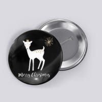 Deer Snow Star Merry Christmas Holiday Star Crown Button