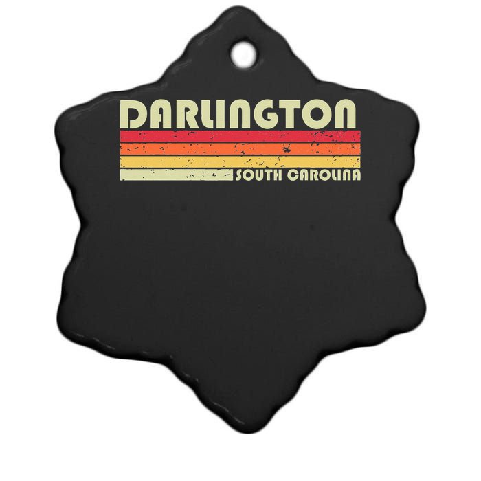 DARLINGTON SC SOUTH CAROLINA Funny City Home Root Gift Retro Ceramic Star Ornament