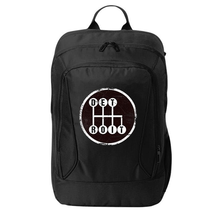 Detroit Stick Shift Design City Backpack