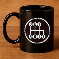 Detroit Stick Shift Design 11oz C Handle Ceramic Mug