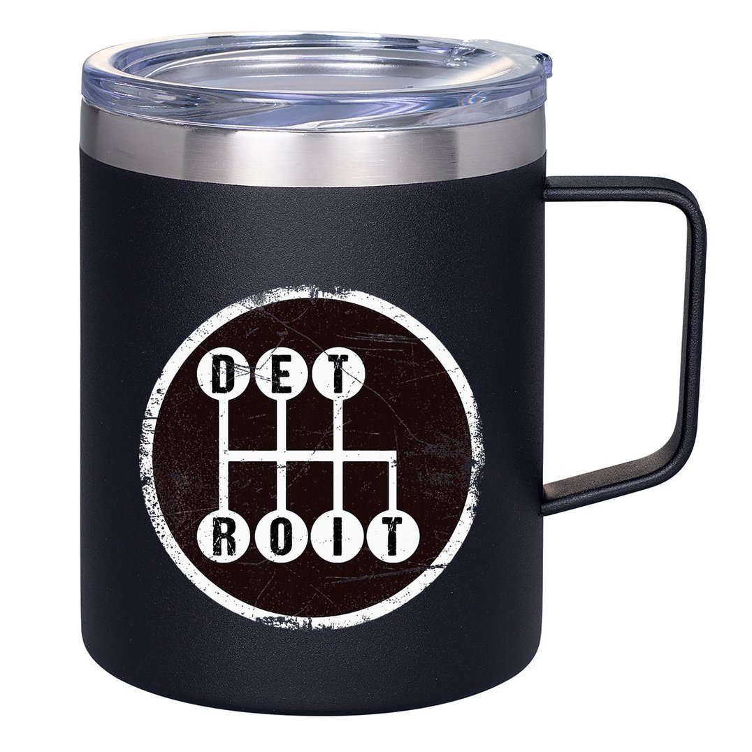 Detroit Stick Shift Design 12oz Stainless Steel Coffee Mug
