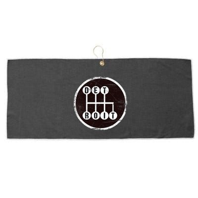 Detroit Stick Shift Design Large Microfiber Waffle Golf Towel