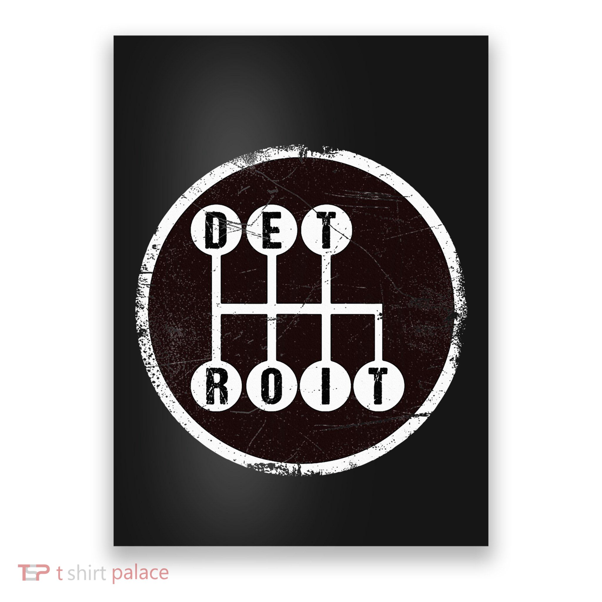 Detroit Stick Shift Design Poster