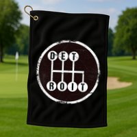 Detroit Stick Shift Design Golf Towel