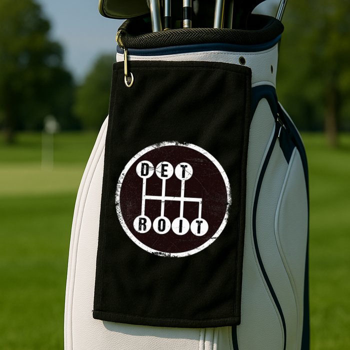 Detroit Stick Shift Design Golf Towel