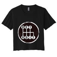 Detroit Stick Shift Design Women's Crop Top Tee