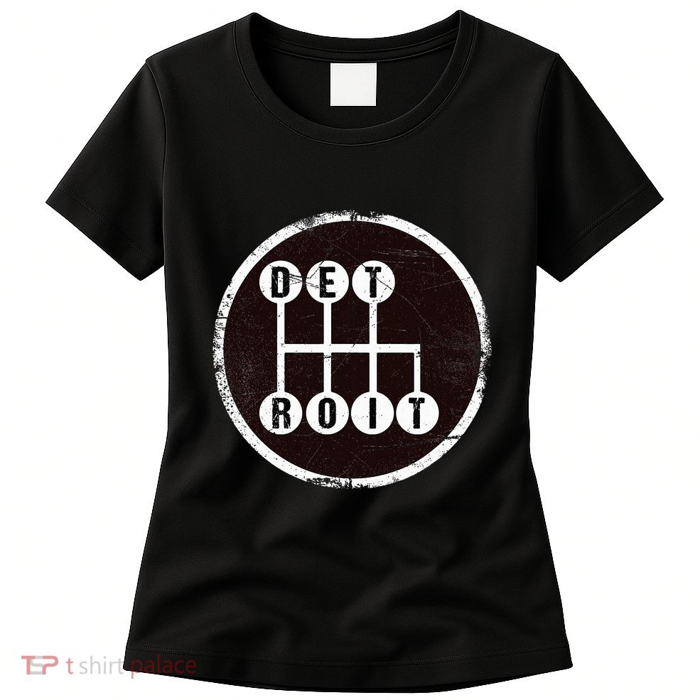 Detroit Stick Shift Design Womens T-Shirt