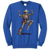 Dancing Skeleton Scary Halloween Cow Skeleton Funny Gift Sweatshirt