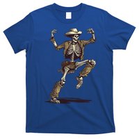 Dancing Skeleton Scary Halloween Cow Skeleton Funny Gift T-Shirt