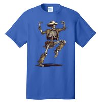 Dancing Skeleton Scary Halloween Cow Skeleton Funny Gift Tall T-Shirt