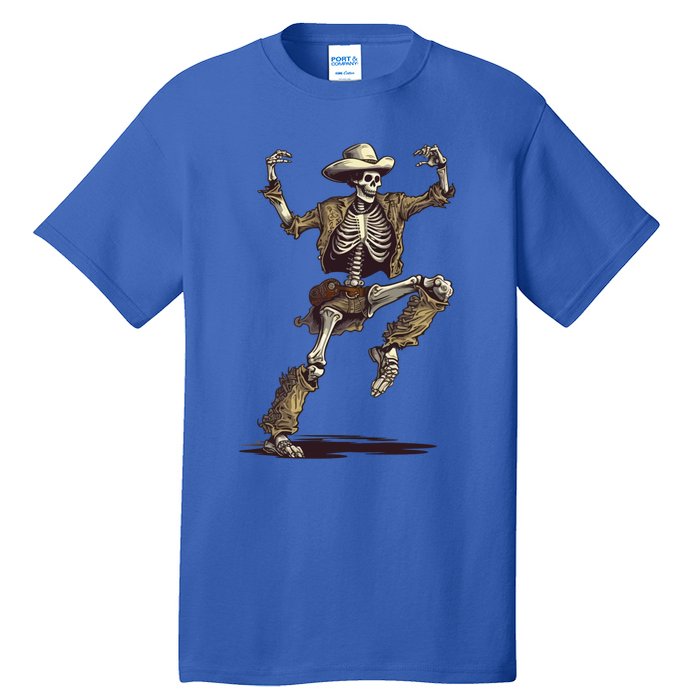 Dancing Skeleton Scary Halloween Cow Skeleton Funny Gift Tall T-Shirt