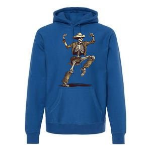 Dancing Skeleton Scary Halloween Cow Skeleton Funny Gift Premium Hoodie