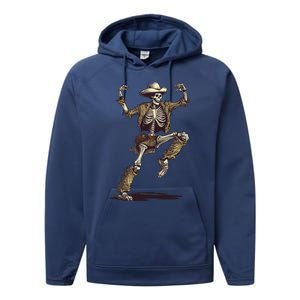 Dancing Skeleton Scary Halloween Cow Skeleton Funny Gift Performance Fleece Hoodie