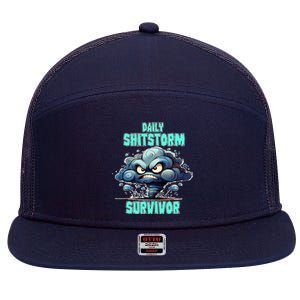 Daily Shitstorm Survivor 7 Panel Mesh Trucker Snapback Hat