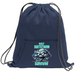 Daily Shitstorm Survivor Sweatshirt Cinch Pack Bag