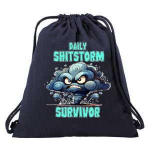 Daily Shitstorm Survivor Drawstring Bag