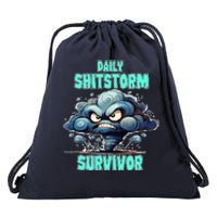 Daily Shitstorm Survivor Drawstring Bag