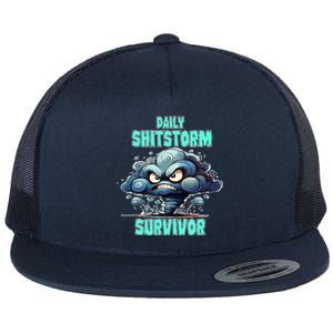 Daily Shitstorm Survivor Flat Bill Trucker Hat