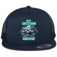 Daily Shitstorm Survivor Flat Bill Trucker Hat