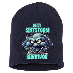 Daily Shitstorm Survivor Short Acrylic Beanie