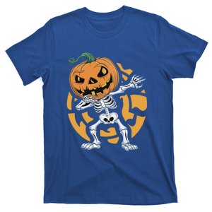 Dabbing Skeleton Scary Pumpkin Jack O Lantern Halloween Cute Gift T-Shirt