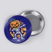 Dabbing Skeleton Scary Pumpkin Jack O Lantern Halloween Cute Gift Button