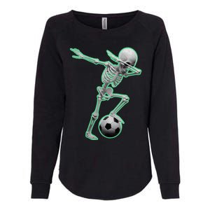 Dabbing Skeleton Soccer Spooky Season Sport Halloween Great Gift Womens California Wash Sweatshirt