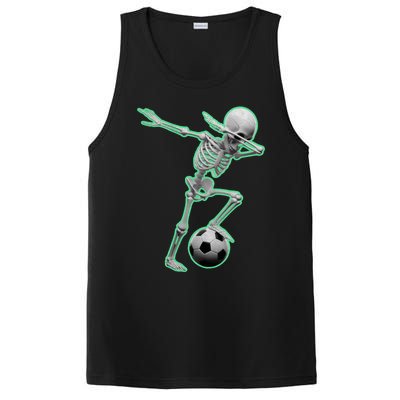 Dabbing Skeleton Soccer Spooky Season Sport Halloween Great Gift PosiCharge Competitor Tank