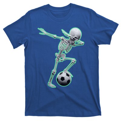 Dabbing Skeleton Soccer Spooky Season Sport Halloween Great Gift T-Shirt