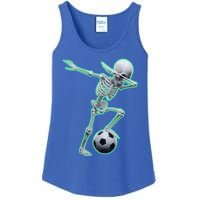 Dabbing Skeleton Soccer Spooky Season Sport Halloween Great Gift Ladies Essential Tank