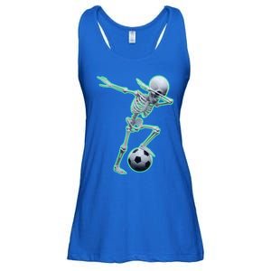 Dabbing Skeleton Soccer Spooky Season Sport Halloween Great Gift Ladies Essential Flowy Tank