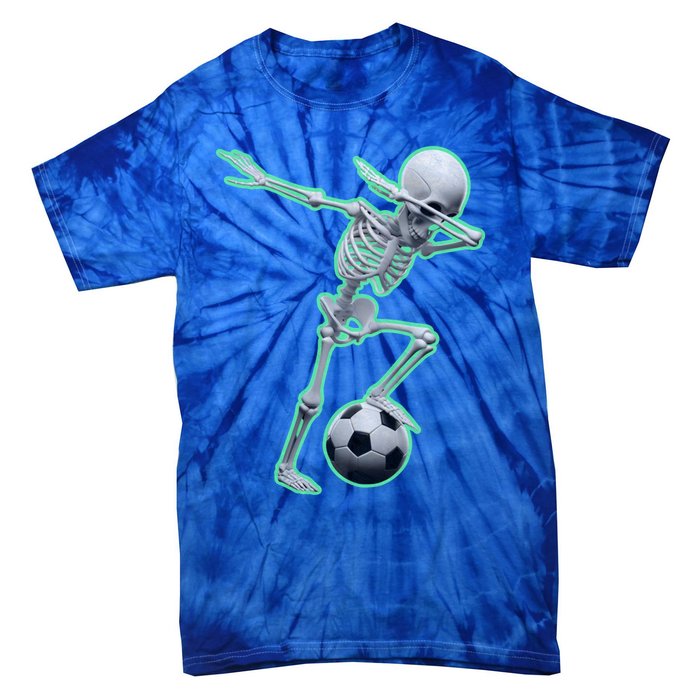 Dabbing Skeleton Soccer Spooky Season Sport Halloween Great Gift Tie-Dye T-Shirt