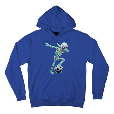 Dabbing Skeleton Soccer Spooky Season Sport Halloween Great Gift Tall Hoodie