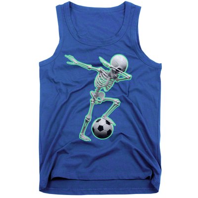 Dabbing Skeleton Soccer Spooky Season Sport Halloween Great Gift Tank Top