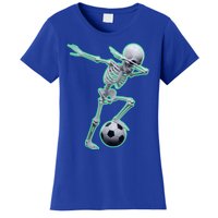 Dabbing Skeleton Soccer Spooky Season Sport Halloween Great Gift Women's T-Shirt