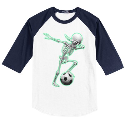 Dabbing Skeleton Soccer Spooky Season Sport Halloween Great Gift Baseball Sleeve Shirt