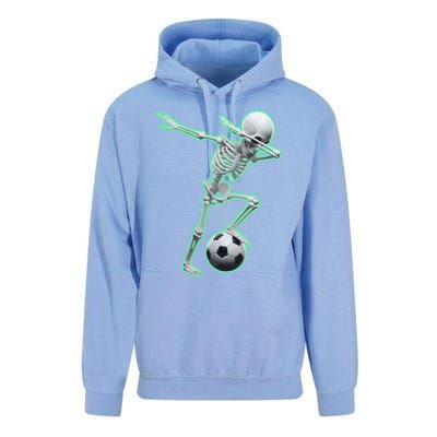 Dabbing Skeleton Soccer Spooky Season Sport Halloween Great Gift Unisex Surf Hoodie