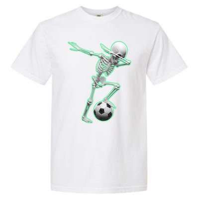 Dabbing Skeleton Soccer Spooky Season Sport Halloween Great Gift Garment-Dyed Heavyweight T-Shirt