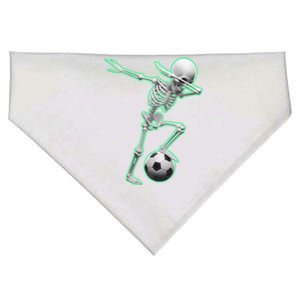 Dabbing Skeleton Soccer Spooky Season Sport Halloween Great Gift USA-Made Doggie Bandana