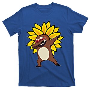 Dabbing Sloth Sunflower Autism Awareness Gift T-Shirt