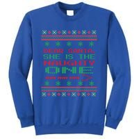 Dear Santa She Is The Naughty One Christmas Ugly Sweater Cool Gift Sweatshirt