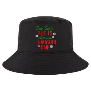 Dear Santa She Is The Naughty One Couple Matching Christmas Gift Cool Comfort Performance Bucket Hat