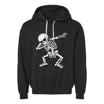 Dabbing Skeleton Spooky Dab Dancing Halloween Garment-Dyed Fleece Hoodie