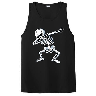 Dabbing Skeleton Spooky Dab Dancing Halloween PosiCharge Competitor Tank