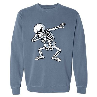 Dabbing Skeleton Spooky Dab Dancing Halloween Garment-Dyed Sweatshirt